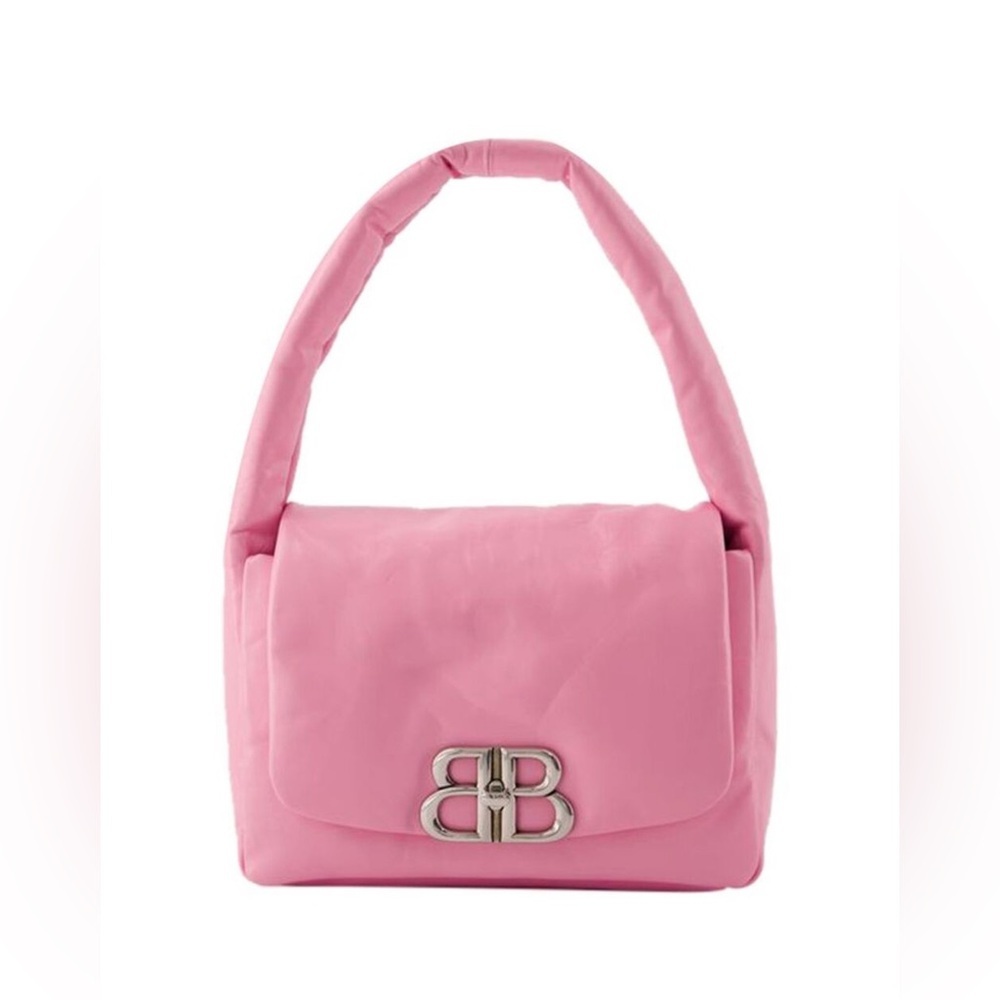 Monaco Pink Puffy Sling S Shoulder Bag - Balenciaga - Leather - Gently Used